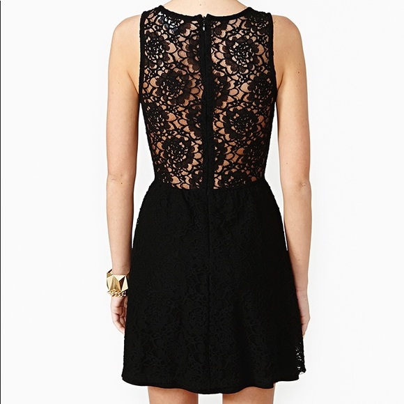 For Love & Lemons Lulu Lace Black Skater Dress - Picture 4 of 7
